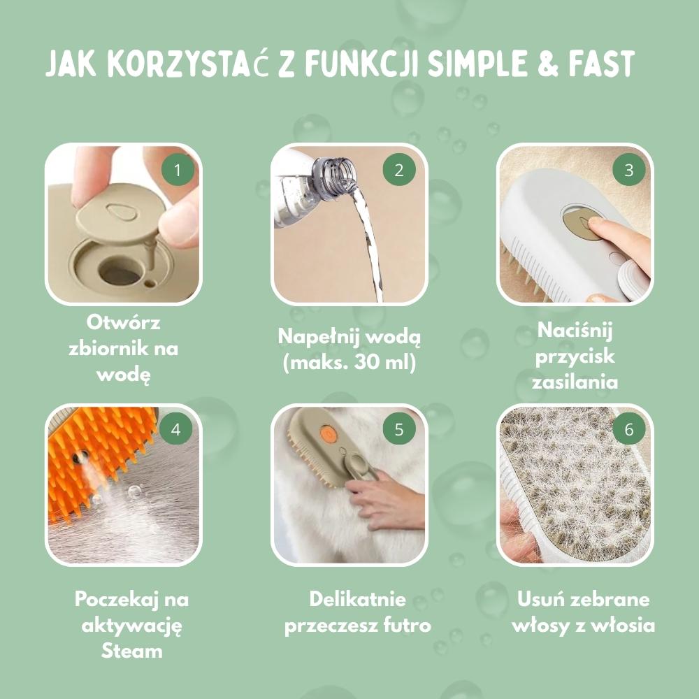 Veluna Steam Brush dla Psów