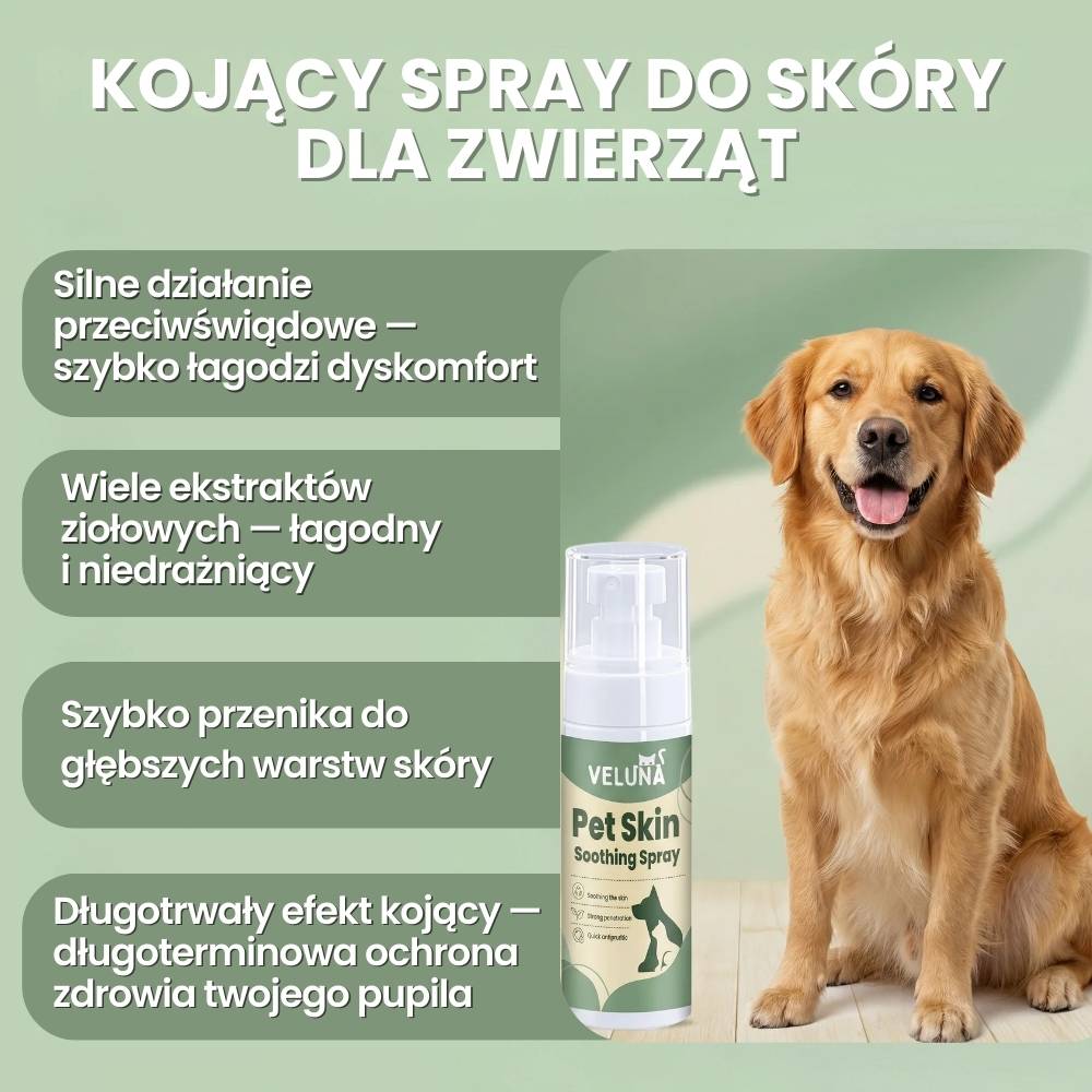 Veluna Spray na Skórę dla Psów Zatwierdzony przez Weterynarza