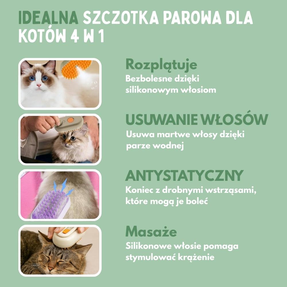 Veluna Steam Brush dla Kotów