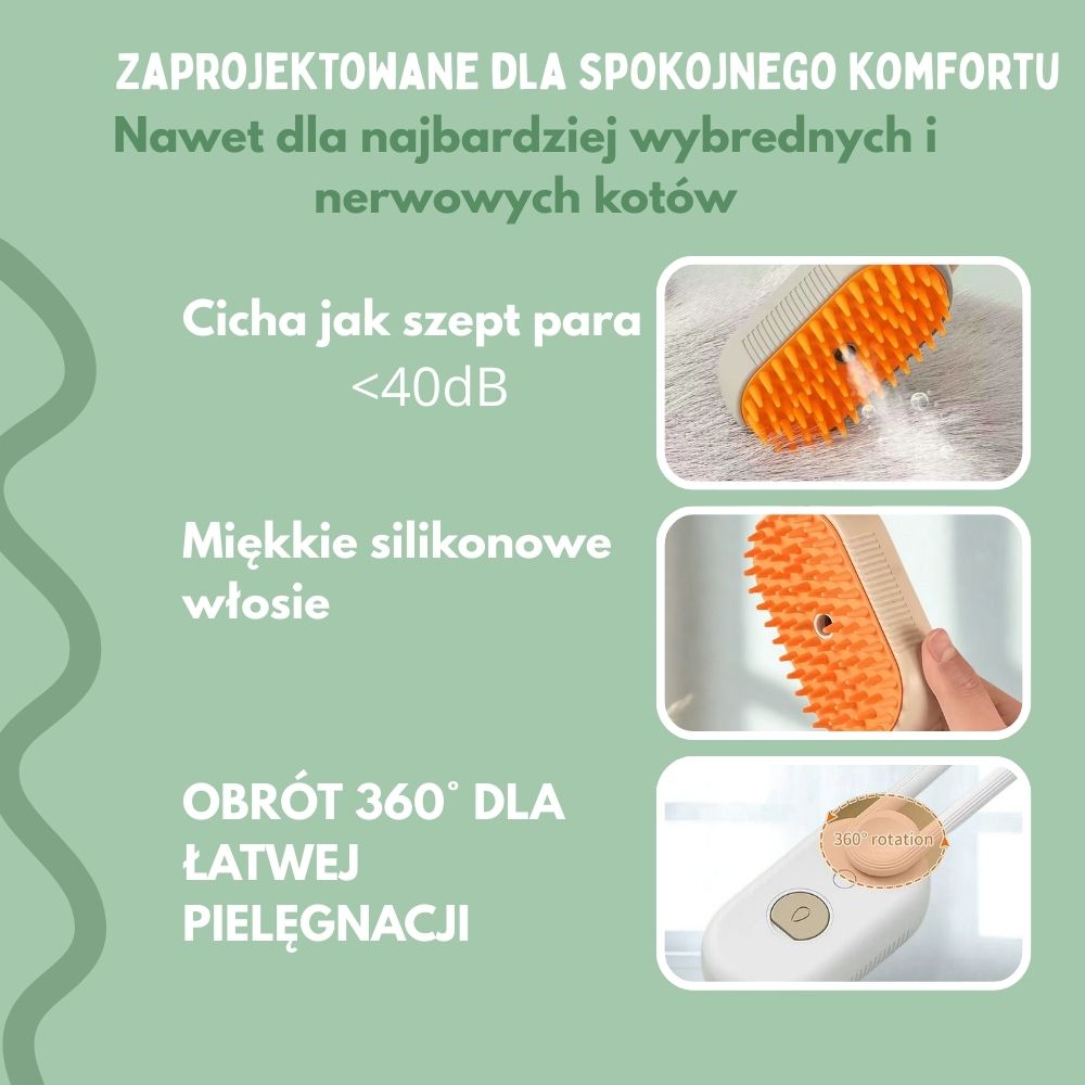 Veluna Steam Brush dla Kotów